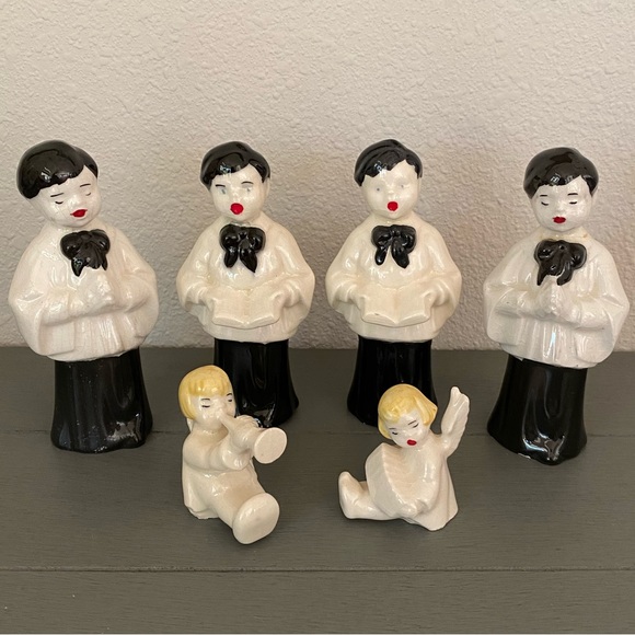 Other - Antique porcelain choir set: 4 choirboys and 2 angels